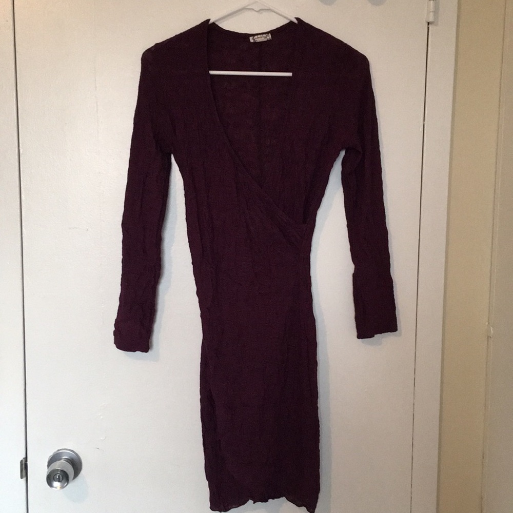 Free people long sleeve purple dress size xs